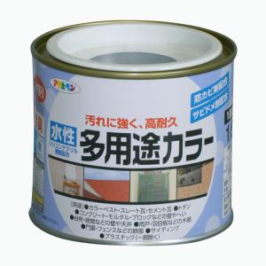 塗料 ペンキ 水性多用途カラー 1/5L ブライトイエロー 水性塗料 塗装 アサヒペン 爆買