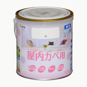 塗料 ペンキ NEW水性インテリアカラー屋内カベ 0.7L 白 水性塗料 塗装 ペンキ アサヒペン 爆買