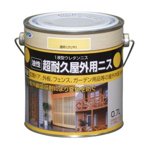 ニス 超耐久屋外用ニス 0.7L 透明 (クリヤ) アサヒペン 爆買