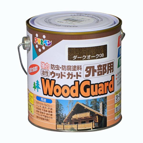 塗料 木材 防虫 油性ウッドガード 外部用 ダークオーク 08 0.7L 木工 アサヒペン