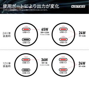 65W カーチャージャー ACPD-V065C...の詳細画像2