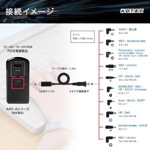 アドテック ノートパソコン用 マルチプラグケー...の詳細画像2