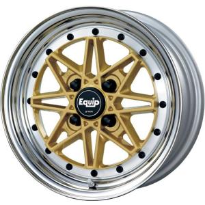 ワーク エクイップ ＥＱＵＩＰ ０３ ３ピースホイール ６Ｊ-１４ ４Ｈ １００/１１４．３ ゴールド｜advan-shop