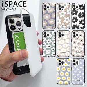 iPhone14Pro ケース カード iPhone13 Pro ケース iPhoneケース カード収納 花柄 iSPACE