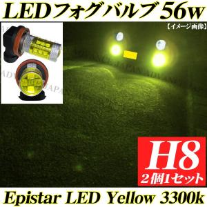 ledフォグランプ H8 LEDフォグ ライト バルブ Epistar 56w プロジェクター イエロー 黄色 3300k 交換用 2個 偽物 cree オスラム 50w 75w 80w 100wに注意！