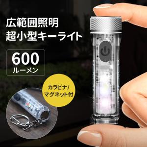 懐中電灯 led 充電式 強力 超 小型 キーライト 軽量高輝度 最大明るさ600LM ハンディライト 最大12時間連続点灯 USB充電 IPX5防水