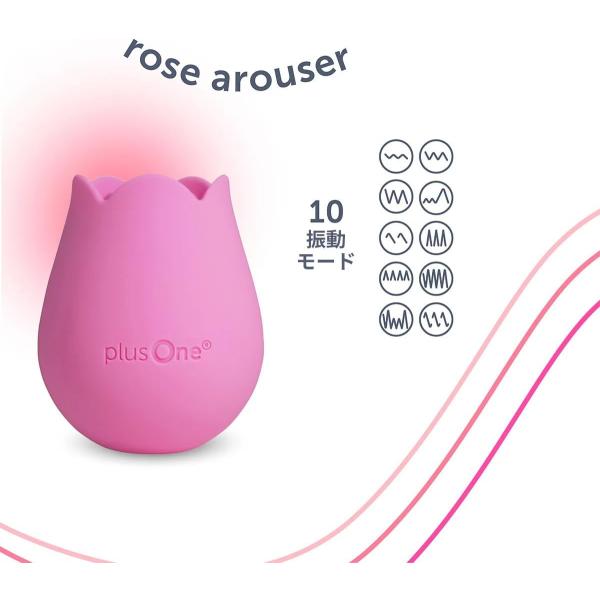 マッサージ器 ローズ ピンク USB充電 10振動調節 静音 電動マッサージ コンパクト 完全防水 ...