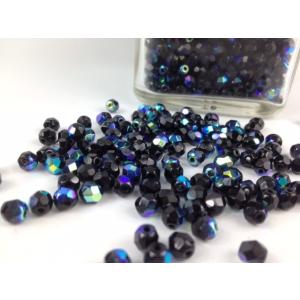 ファイヤーポリッシュ チェコビーズ 5mm グリーンミックス 粒売 30個