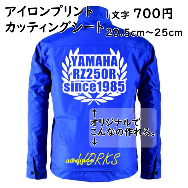 オリジナル アイロン ステッカー 熱転写シート 1文字 700円 20.5cm〜25cmまで同料金 ...