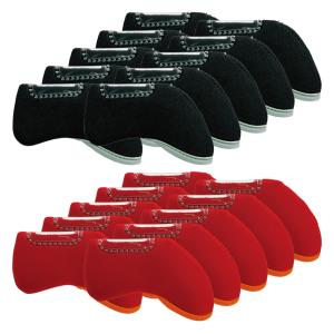 窓付き アイアンカバー 10枚 無地 ワイドソール対応 ヘッドカバー クラブカバー ゴルフ GOLF