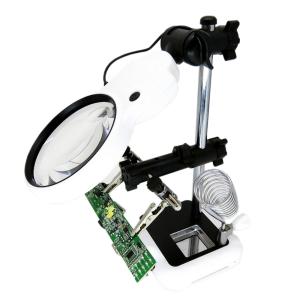 はんだこて台 ルーペ付 LED照明付 半田こて台 はんだごて