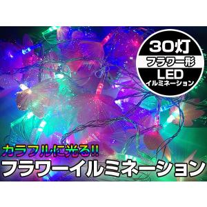 X'mas 花/フラワー　３０灯ファイバー付LED搭載イルミネーション｜advanceworks2008
