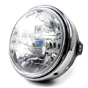 丸型ヘッドライト マルチリフレクター 本田純正タイプ バイク HID LED対応 H4バルブ付 汎用 200ｍｍ バイク用 交換用 修理 あらゆる車種に装着可能 レストアにも