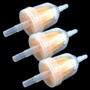 フューエルフィルター 3個セット 高流量対応 燃料フィルター 6パイから8パイ 汎用 ヤマハ ホンダ カワサキ スズキ など多くの車種に対応