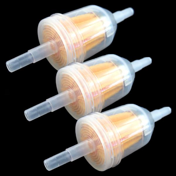 フューエルフィルター 3個セット 高流量対応 燃料フィルター 6パイから8パイ 汎用 ヤマハ ホンダ...