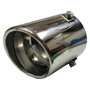 汎用 マフラーカッター ストレート 迫力斜めカット ステンレス 45〜70mm 105×65パイ カンタン装着で激変 ドレスアップ カスタム マフラーテール 014