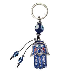 ナザールボンジュウ キーホルダー ファティマ SA ファトマの手 ガラス細工 トルコのお守り ハムサ 青い目玉 トルコ 開運 お守 魔除け ナザールボンジュー