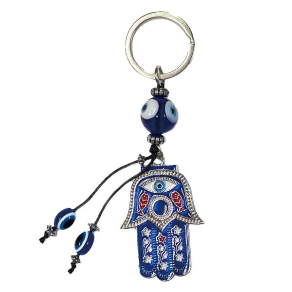 ナザールボンジュウ キーホルダー ファティマ SA ファトマの手 ガラス細工 トルコのお守り ハムサ...