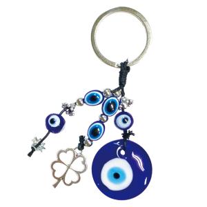 ナザールボンジュウ キーホルダー タイプF ガラス細工 トルコのお守り 青い目玉 トルコ 開運 お守 魔除け 輸入雑貨 ナザールボンジュー ナザールボンジュ