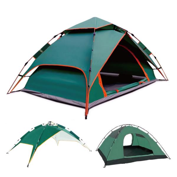 ワンタッチ マルチテント 2-4人用 210×210cm ワンタッチでクイック設営 耐水圧3000m...