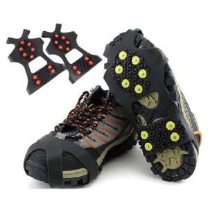 スノースパイク ワンタッチ装着 靴にかんたん装着 靴底用 滑り止め 転倒防止 アイゼン スパイク ピンスパイク 路面凍結でも安全に