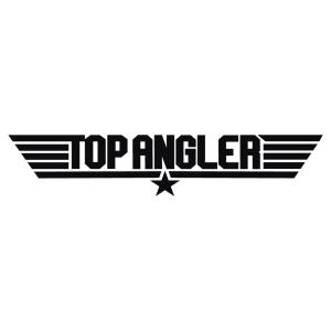 ステッカー TOP ANGLER トップアングラー 選べる10色 縦4.8ｃｍ×横25ｃｍ パロディステッカー 釣り ジギング ルアー｜advanceworks2008