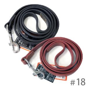 ONS 油入引皮ドイツナメシ #18 黒 (大型犬) [犬用リード] 油入ドイツ