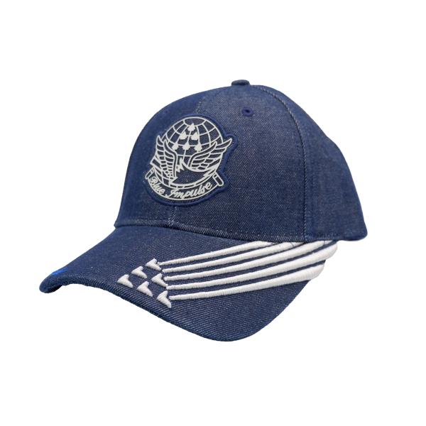 ブルーインパルス デニム ラバー ロゴ キャップ 帽子 CAC322-F 刺繍 CAP 野球帽 コッ...