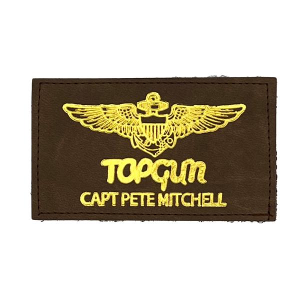 トップガン マーヴェリック レザー ロゴ ワッペン パッチ CAPT PETE MITCHELL ア...