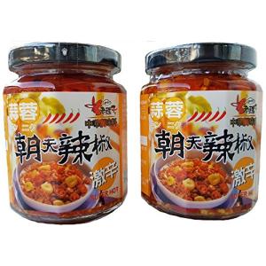 ２４０gの２本セット 蒜蓉 朝天辣椒 激辛 にんにく入り唐辛子漬け
