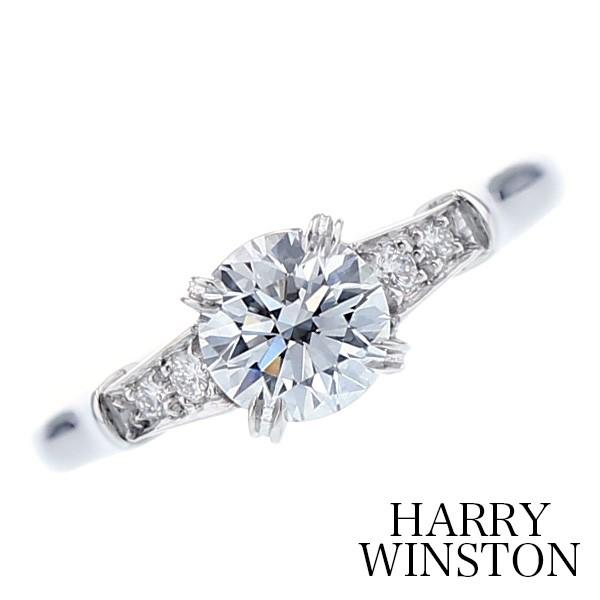 ハリーウィンストン/ラウンド トリスト リング【中古】0.70ct VVS2 E プラチナ GIA鑑...