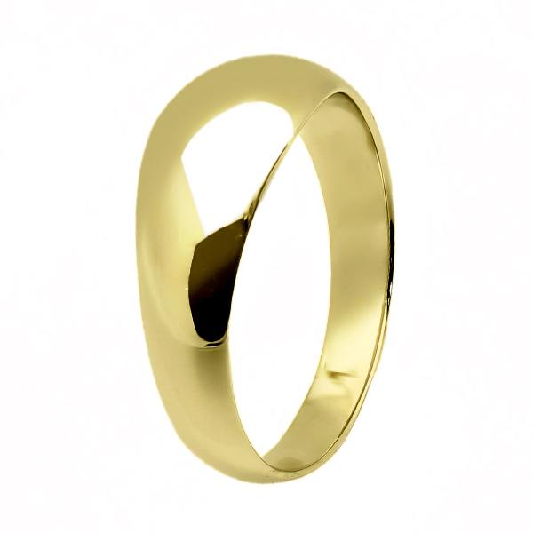 月形甲丸 リング 地金リング 18金 K18 保証書付