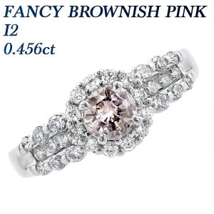 希少 Pt900 天然ピンク ダイヤモンド リング 0.191ct FLPP I1 D0.82ct 