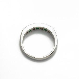 ハーフエタニティ―(一文字) リング エメラル...の詳細画像3