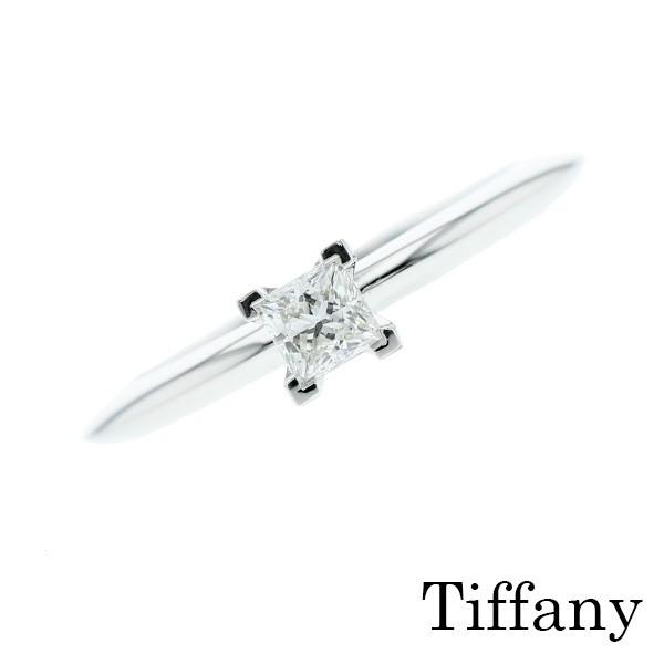 ティファニー TIFFANY &amp; CO./ソリティア プリンセスカット リング 【中古】 0.23c...