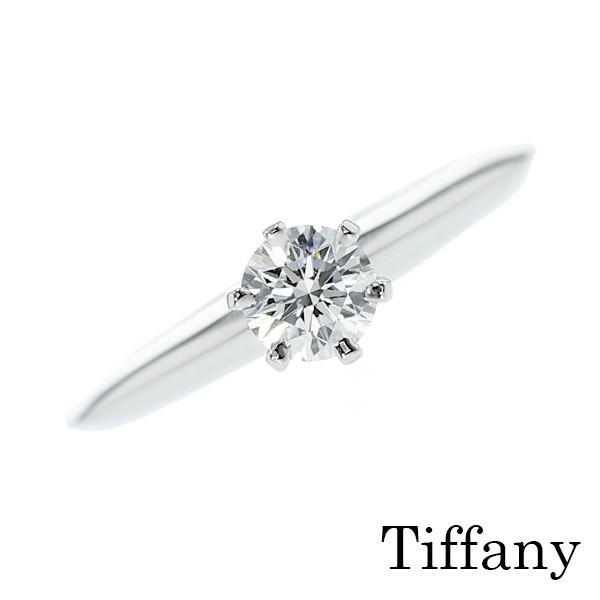 ティファニー TIFFANY &amp; CO. / ソリティア リング 【中古】 0.35ct IF H ...