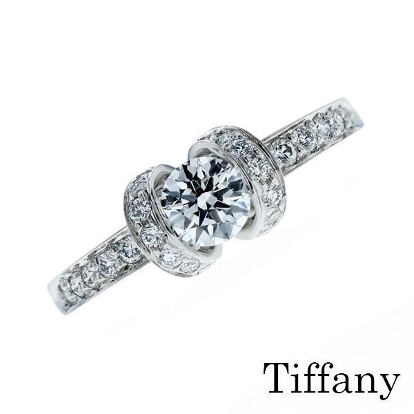 ティファニー TIFFANY &amp; CO. / リボン リング 【中古】 0.40ct VVS1 G ...