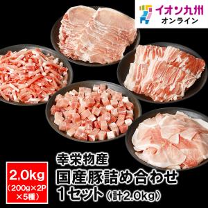 国産豚詰め合わせ　1セット（200g×2P×5種）　合計2.0kg｜aeonkyushu-umaimono