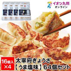 太宰府ぎょうざ【うま塩味】 64個セット（16個入×4パック）｜aeonkyushu-umaimono