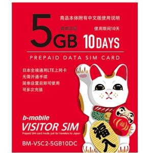 日本通信 b-mobile VISITOR SIM 5GB/10days イオンモバイル
