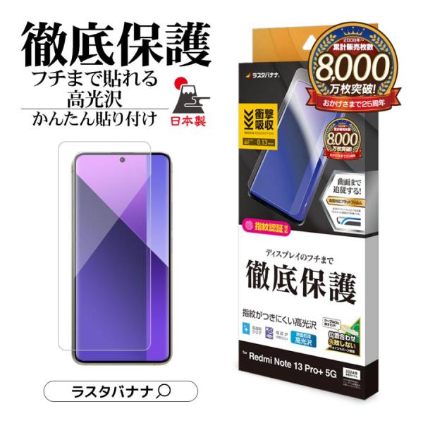 Redmi Note 13 Pro+ 5G 薄型TPU光沢防指紋フィルム