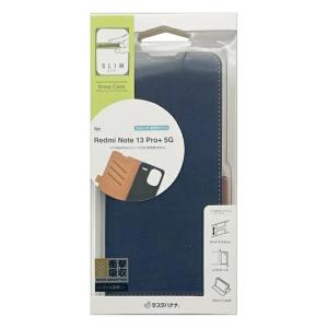 Redmi Note 13 Pro+ 5G 薄型手帳ケース サイドマグネット カード3枚 NV×BRの商品画像