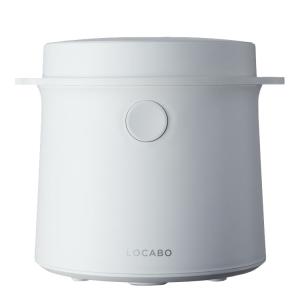 LOCABO 炊飯器 玄米 炊き込みごはん スチーム調理 やわらかめ炊飯 forty-four JM-C20E シンプル コンパクト 1人暮らし 新生活