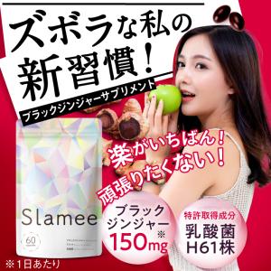 Slamee（スラミー） ブラックジンジャーと乳酸菌配合のスッキリ系ボディメイクサプリ
