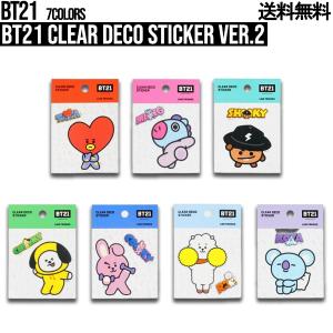 BT21 Clear Deco Sticker Ver.2【送料無料】クリアデコステッカー シール デコレーション デコステッカー スマホデコ 跡が残らない ダイアリーデコ