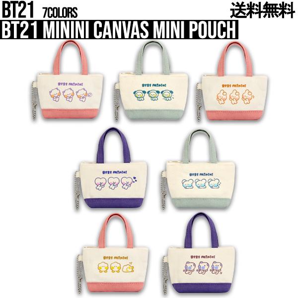 【Minini mini】BT21 minini Canvas mini Pouch【送料無料】キャ...