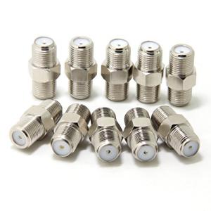 アンテナ延長コネクタ wuernine 10個セット F型中継接栓 メスメス 分波器 同軸ケーブル テレビTV 受信機 ラジオ アンテナ対応変換用プラ