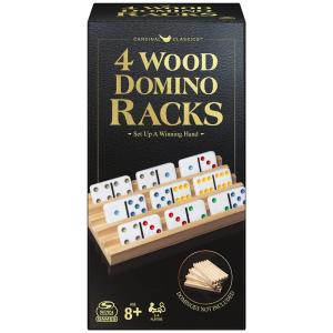 Wood Domino Racks Set of 4 Trays for Mexican Train and other Dominoes Gameの商品画像