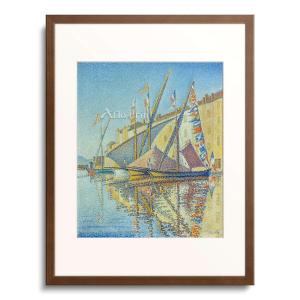 ポール・シニャック Paul Victor Jules Signac 「Sailboats in the harbour of St.Tropez. 1893」｜afloprint