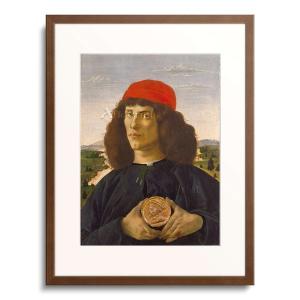 サンドロ・ボッティチェッリ Sandro Botticelli 「Portrait of a young man holding a medallion of Cosimo I de Medici」｜afloprint